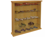 COLLECTORS - Wall Display Cabinet With Four Glass Shelves - Beech