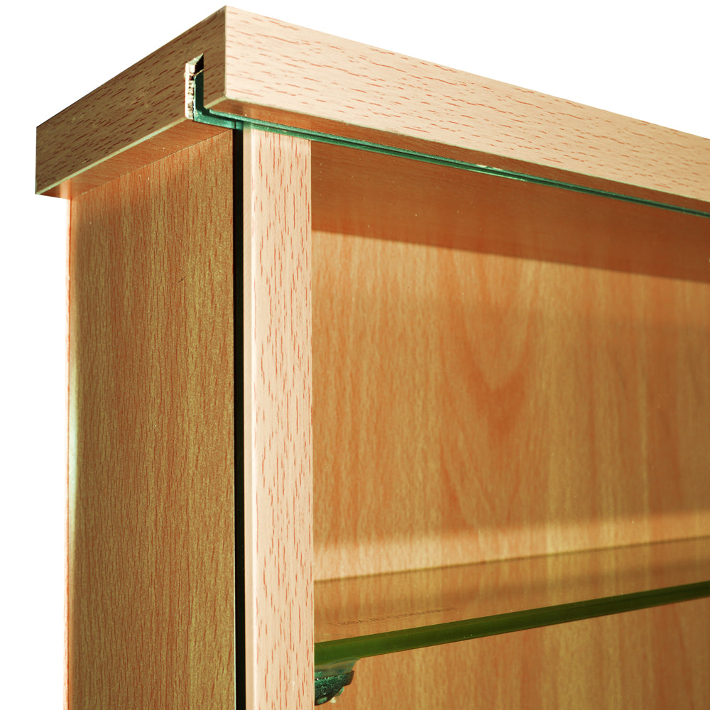 Elegant beech glass display case for models and ornaments