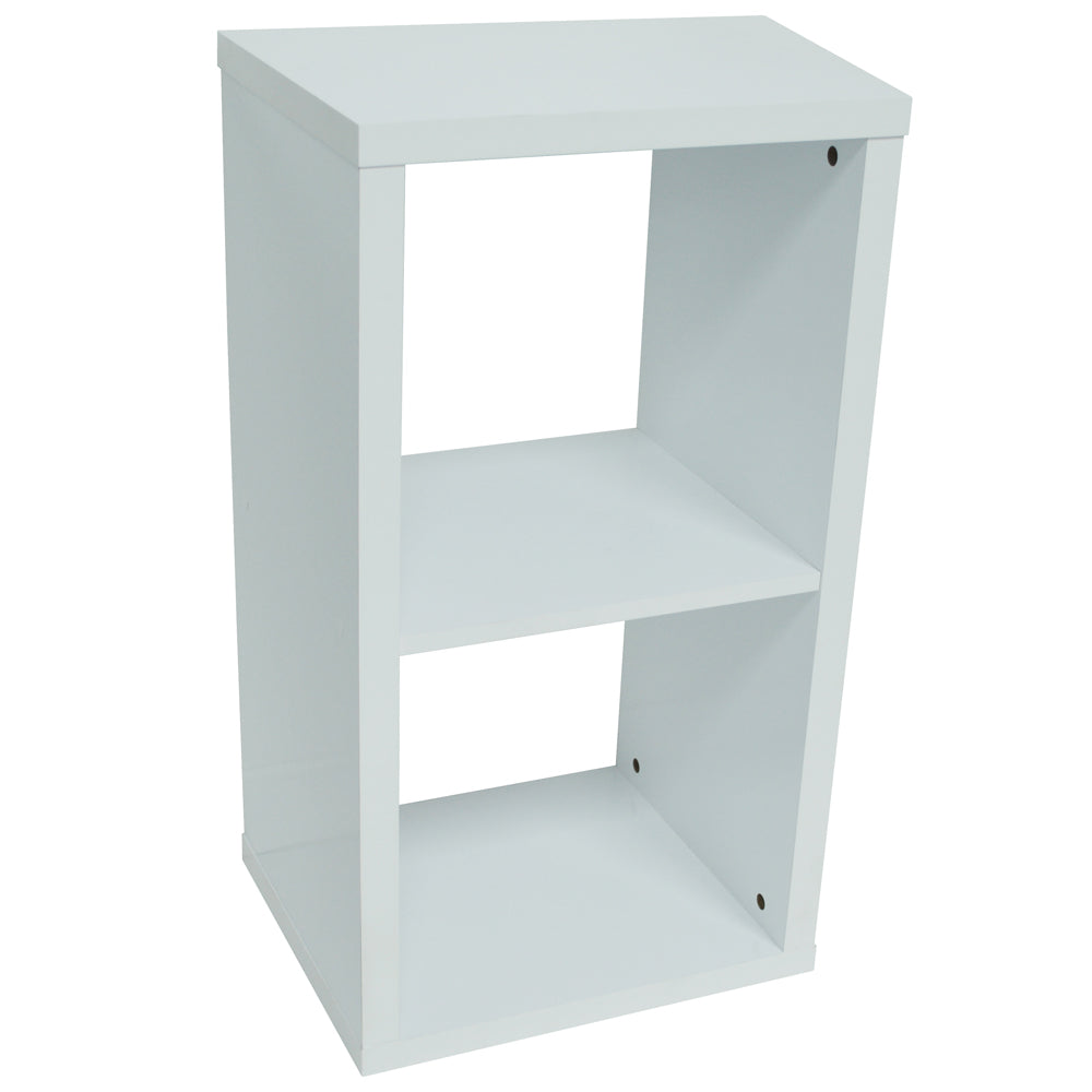 CUBE - 2 Cubby Square Display Shelves / Vinyl LP Record Storage - White