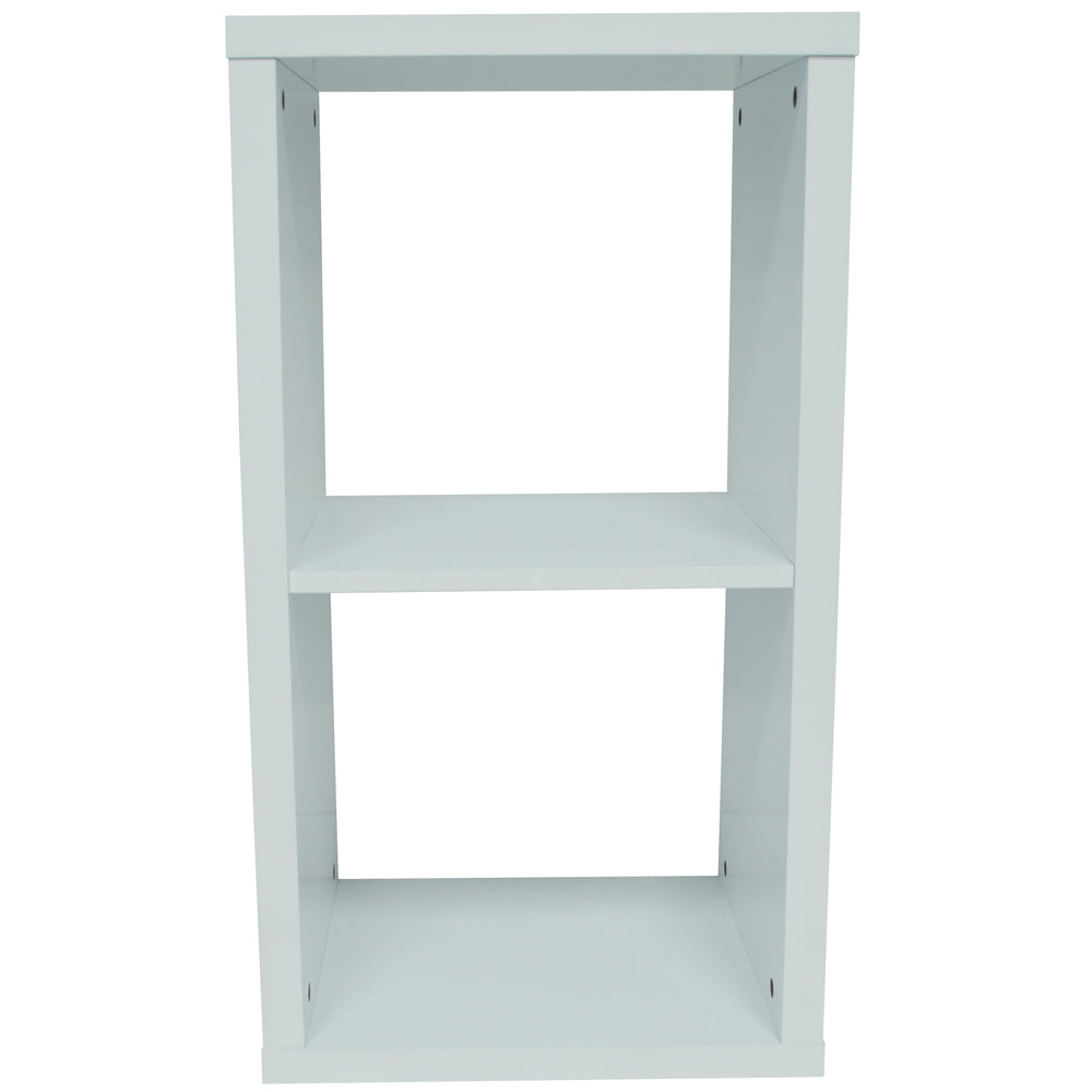 CUBE - 2 Cubby Square Display Shelves / Vinyl LP Record Storage - White