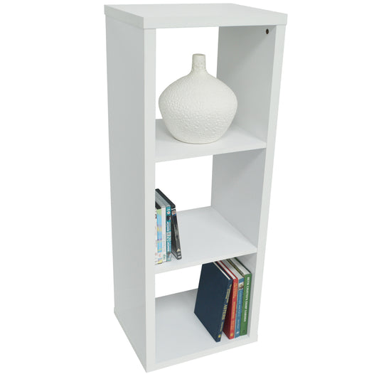 CUBE - 3 Cubby Square Display Shelves / Vinyl LP Record Storage - White