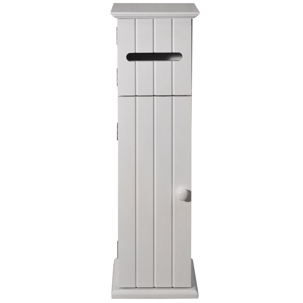 AMERICAN COTTAGE - Shaker Toilet Roll Holder / Storage Cupboard - White
