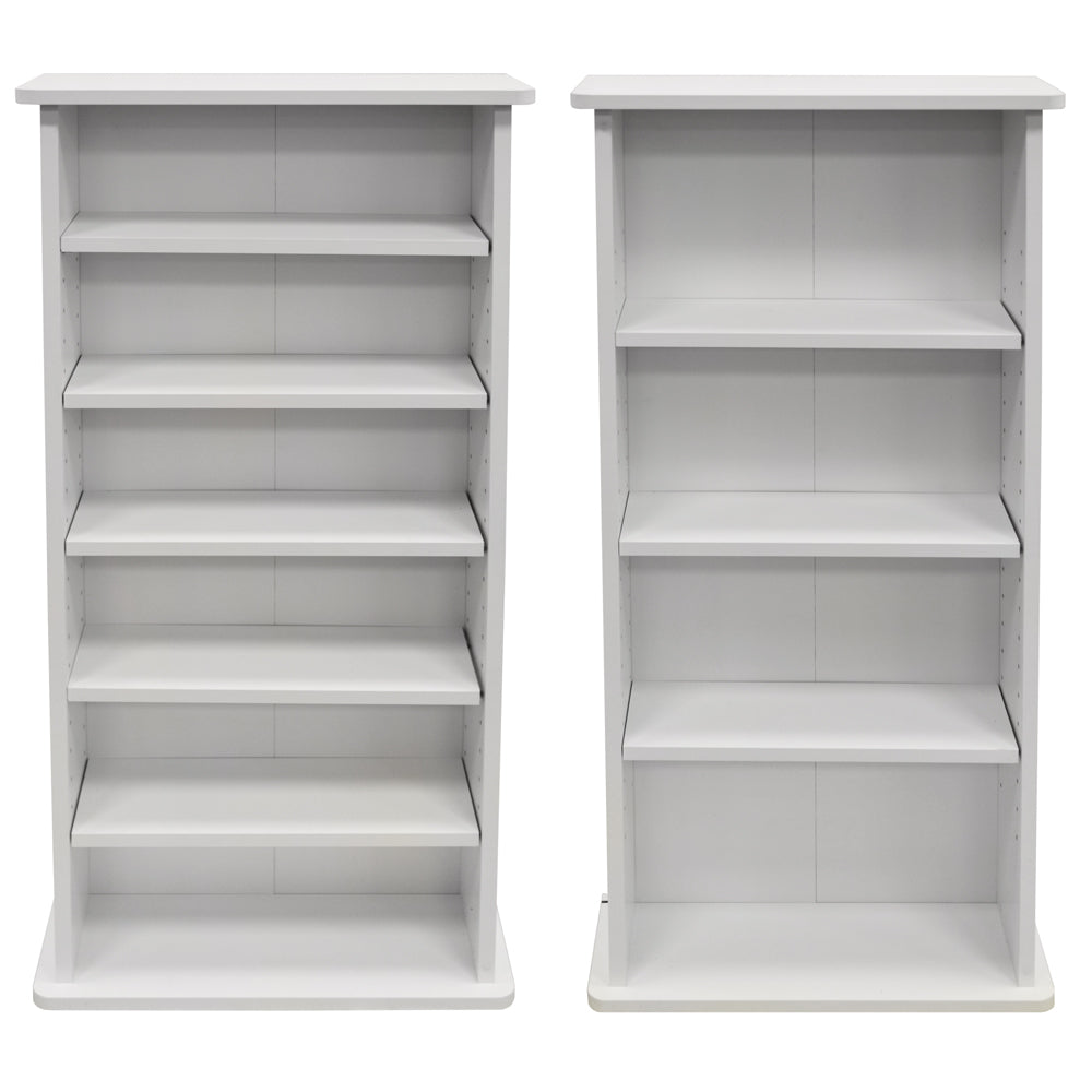 Wall-mounted white CD/DVD storage unit for small spaces
