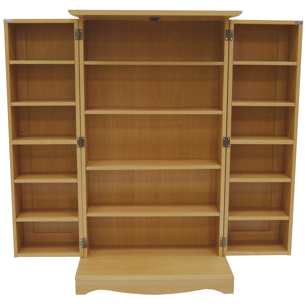 RICHMOND - Storage Cupboard - 495 CD / 210 DVD / Blu-ray / Video Media - Beech