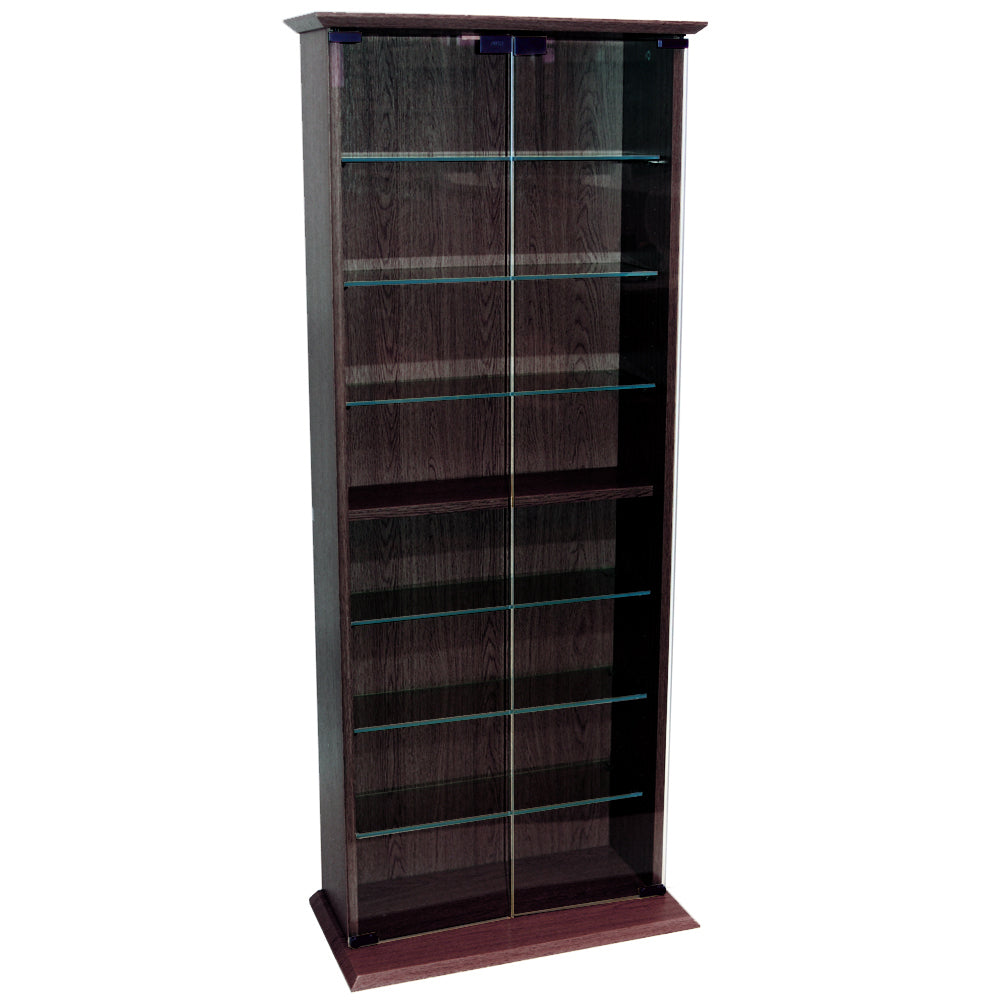 Freestanding elegant storage unit with glass doors