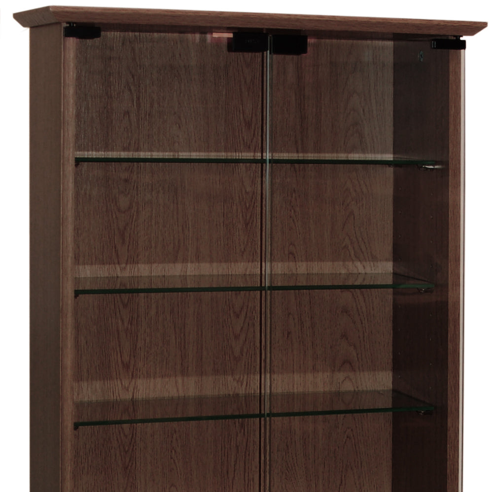 Durable and stylish dark oak media storage solution