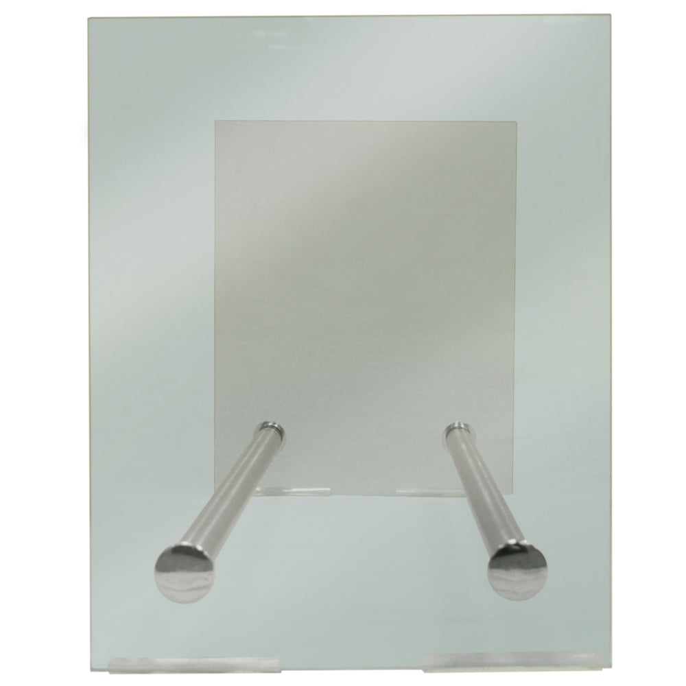 GHOST - Contemporary Glass and Steel 170 LP Vinyl Record Storage - Silver