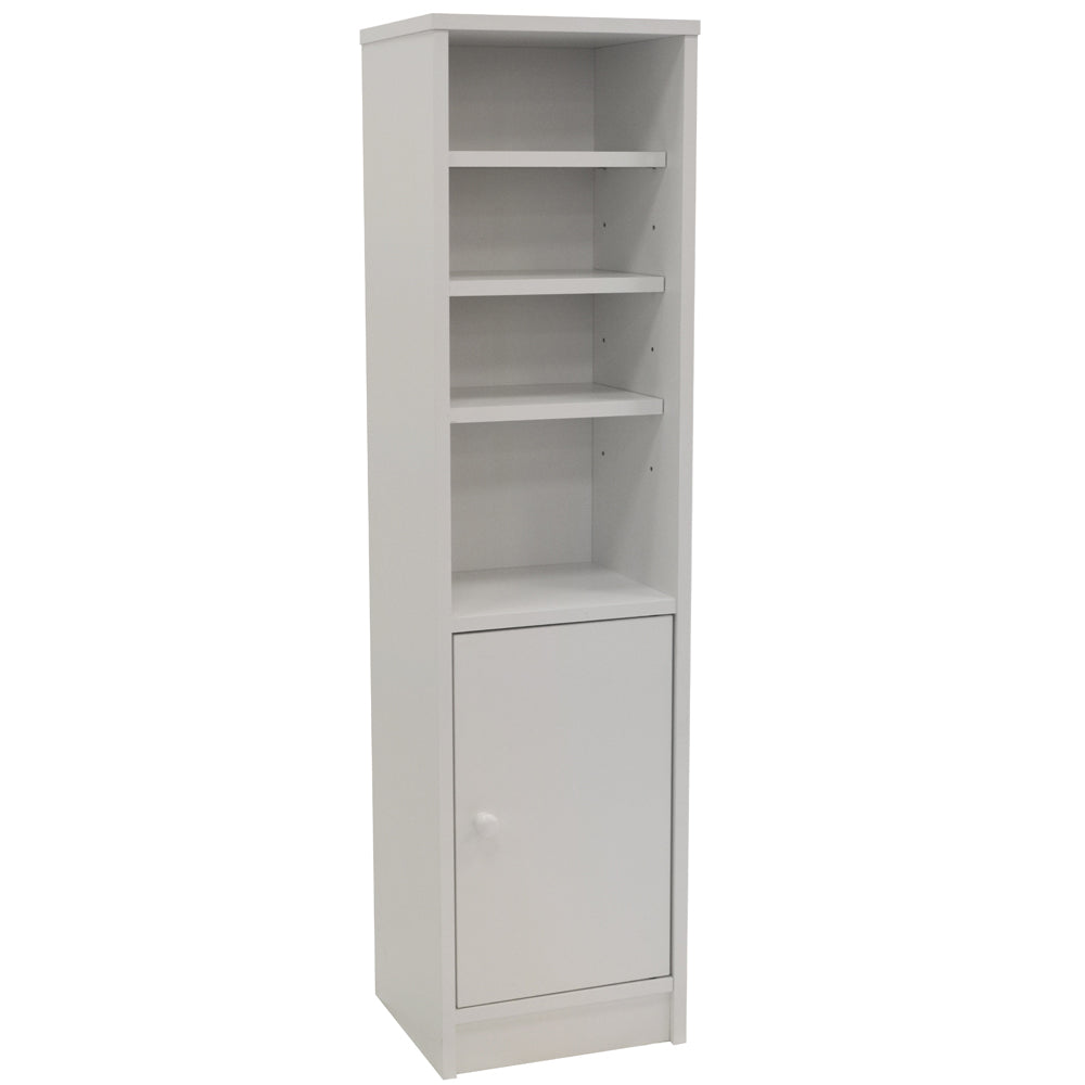 JAMERSON - Compact Storage Cupboard / Bathroom Cabinet with Shelves - White