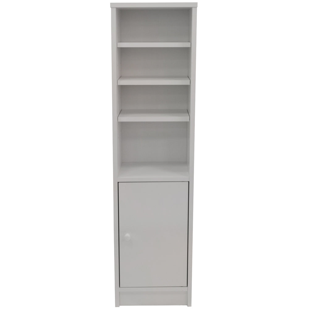 JAMERSON - Compact Storage Cupboard / Bathroom Cabinet with Shelves - White