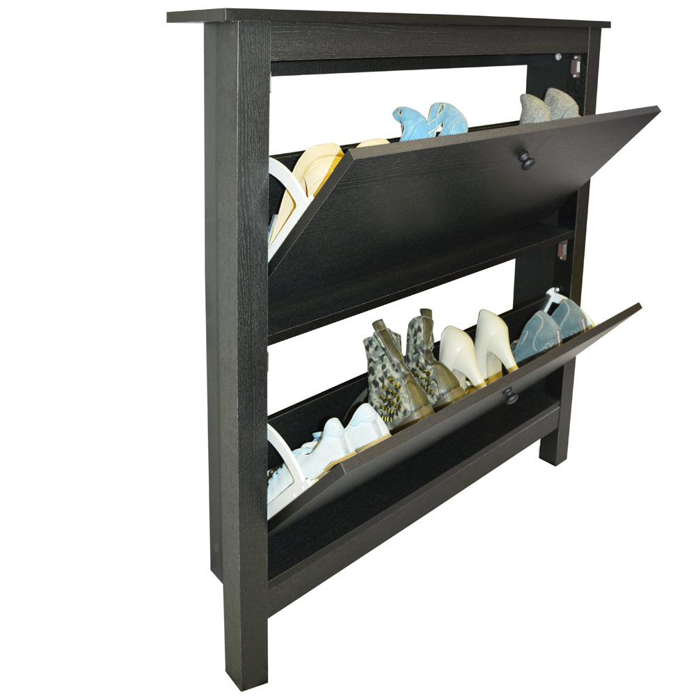 Contemporary space-saving shoe storage unit