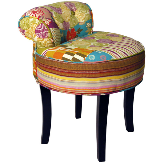 Multi-colored patchwork chair for modern interiors