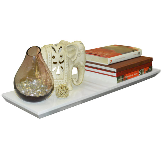 White floating shelf with modern minimalist design