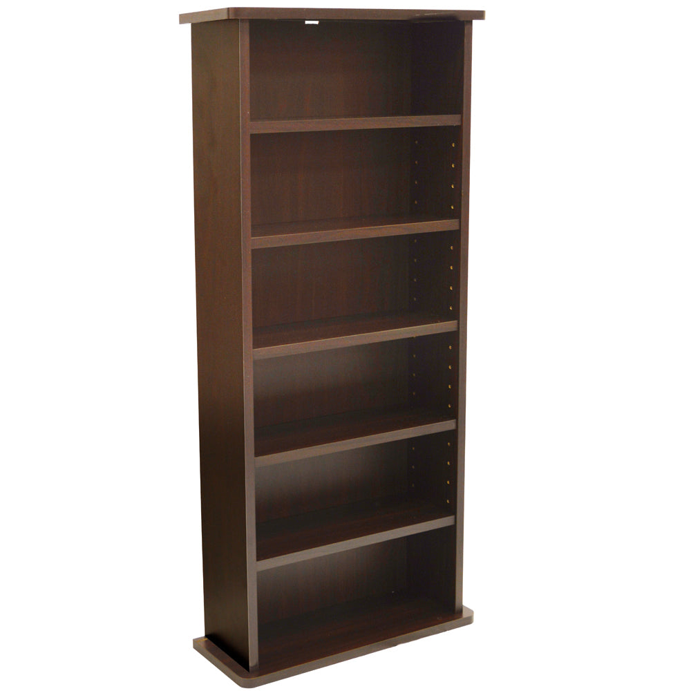 222 CD or 140 DVD Media Storage Shelf Unit - Dark Oak