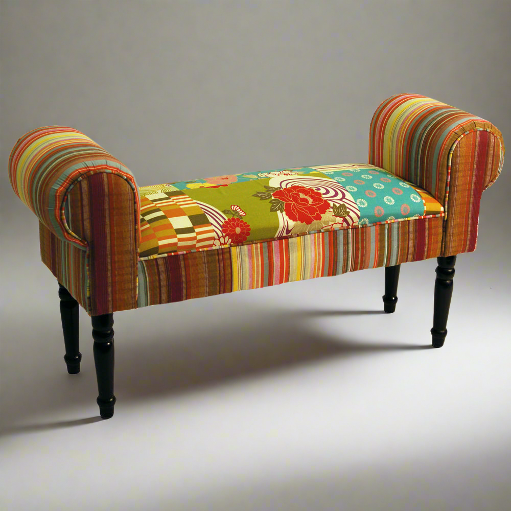Retro style Shabby Chic Chaise Pouffe