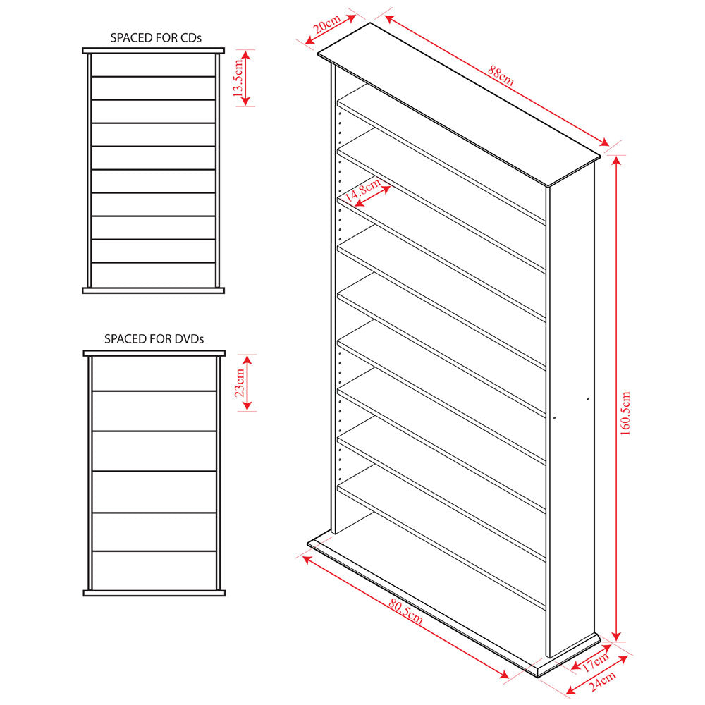 Contemporary home shelving unit for stylish storage in a pine finish