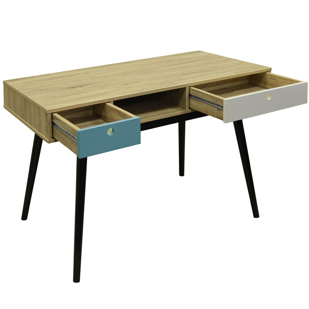 Modern and space-saving desk with drawers