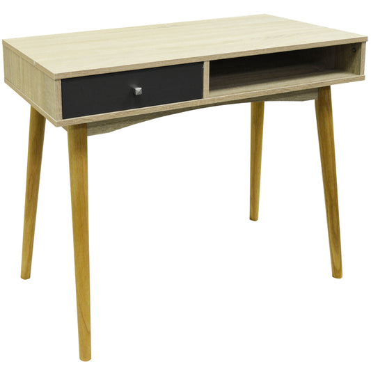 Industrial oak & grey office desk