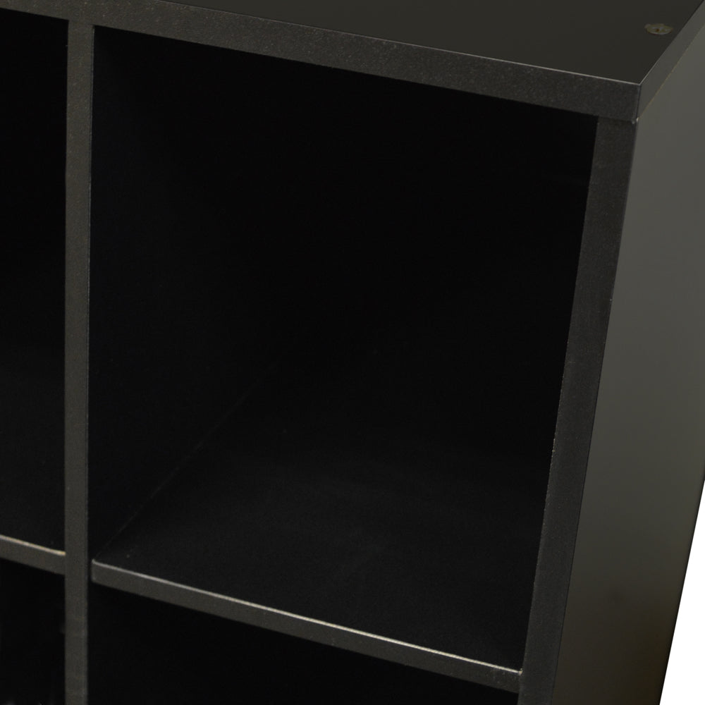 Contemporary and compact black storage rack