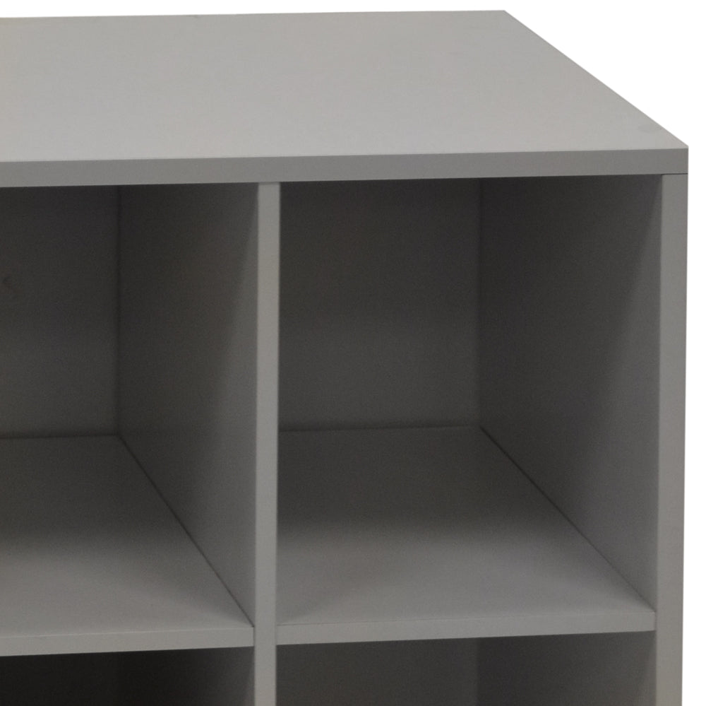 Contemporary and compact white storage rack