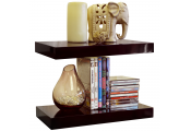 GLOSS - Wall Mounted 40cm Floating Shelf - Pack of Two - Black