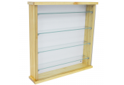 4 Shelf Glass Wall Display Unit REVEAL Beech MC0499 
