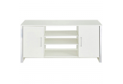 COLUMN - Modern Sideboard / Storage Cupboard / Display Unit - White / Chrome