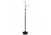 WATSONS - Metal Freestanding Coat  Stand With Curved Hooks - Black / Gold