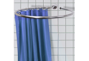LOOP - Stainless Steel Circular Shower Curtain Rail and Curtain Rings