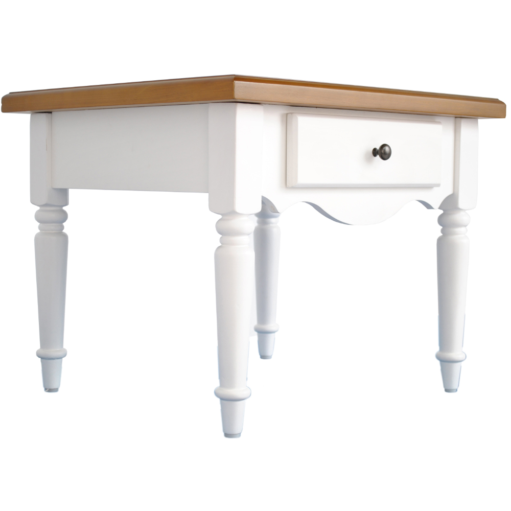 End Solid Wood Side Pine IP2378606 White Bedside Table with Drawer 